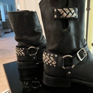 Frye Jenna Boots - Black with Silver details